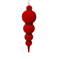 Fascinating Felt Finial Ornament - Red/Green