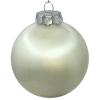 Plastic Pearl Finish Ball Ornament - Pear
