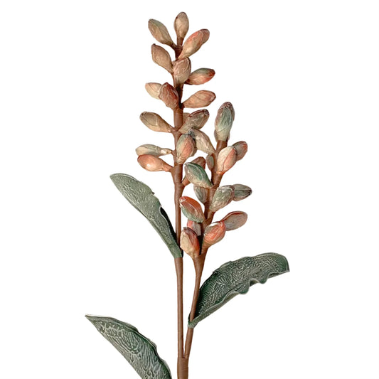 Foam Whitewashed Palm Seed Branch