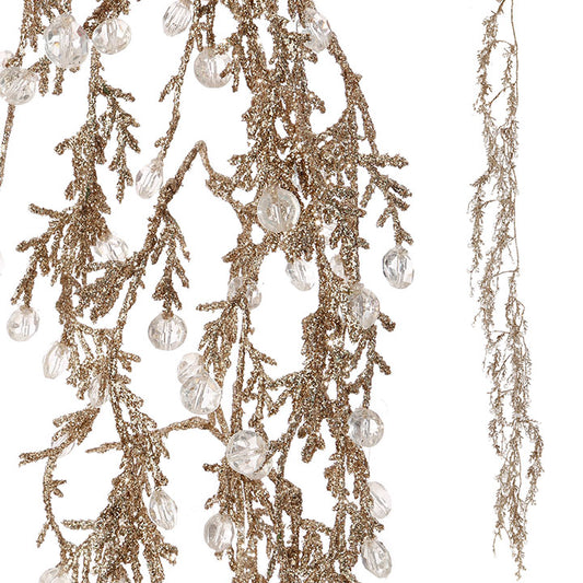 Gold Glittered Iced Garland