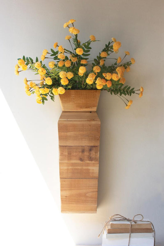 Recycled Wood Table Top or Wall Hanging Vase