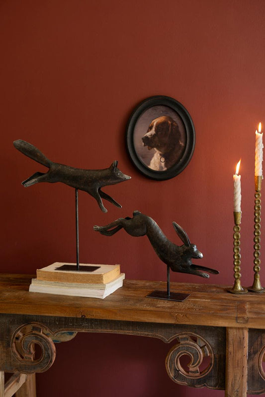 Fox Chasing Rabbit Stands