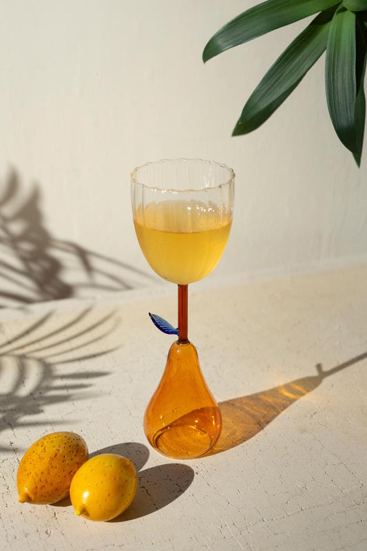 Wine Glass with Pear Base