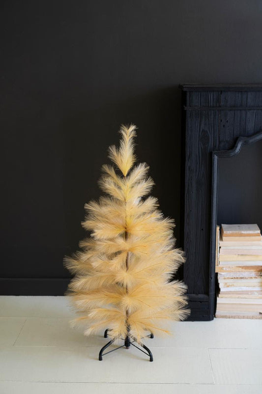 Faux Pampas Grass Christmas Tree - Small
