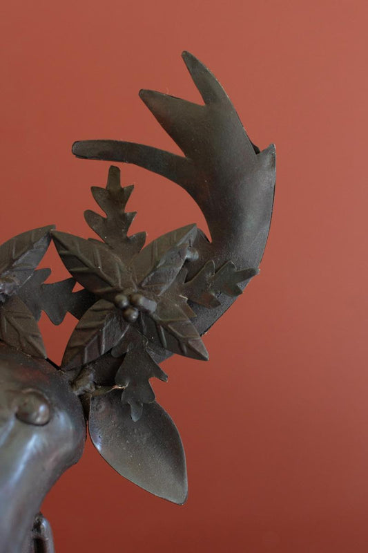 Black Reindeer Wine Bottle Topper