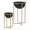 Black and Gold Bowl Planter