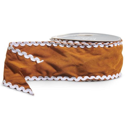 Ribbon - Embroidered Wired Gingerbread