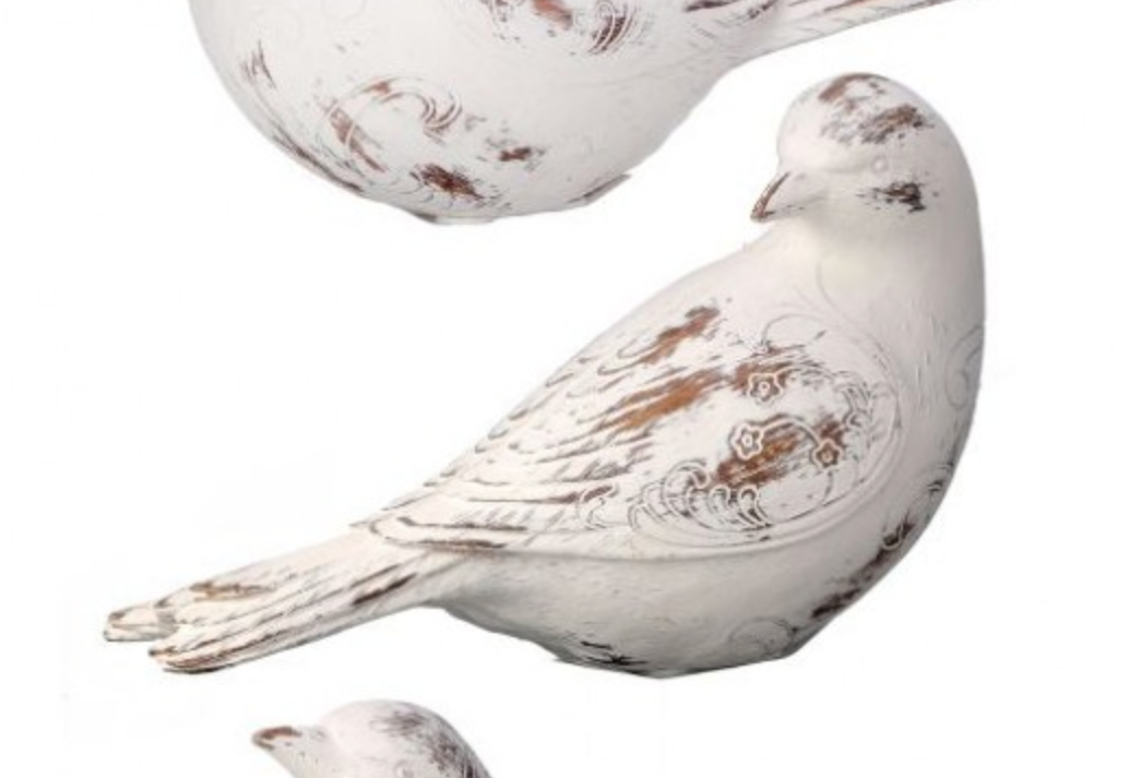 White Carved Birds