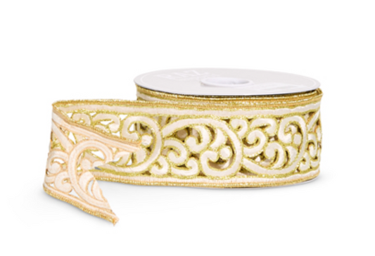 Scroll Lace Wired Ribbon