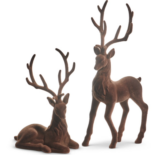 Larger Brown Flocked Deer