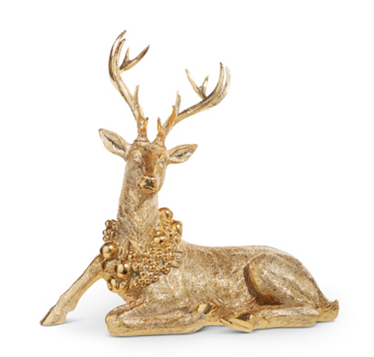 Laying Deer with Wreath