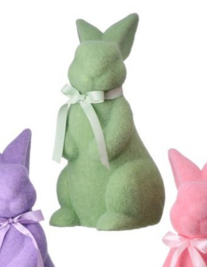 15" Flocked Easter Bunny