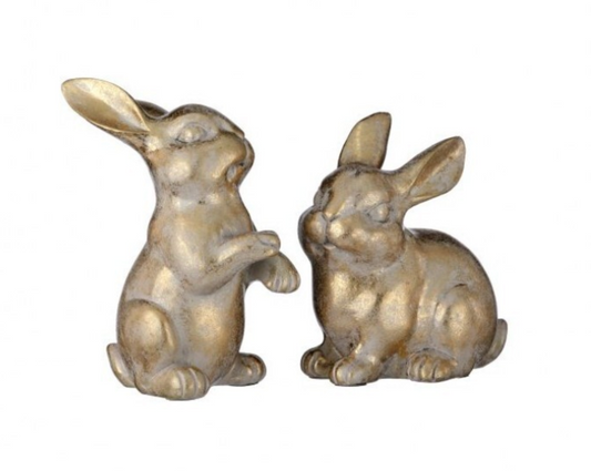 Resin Gold Bunny