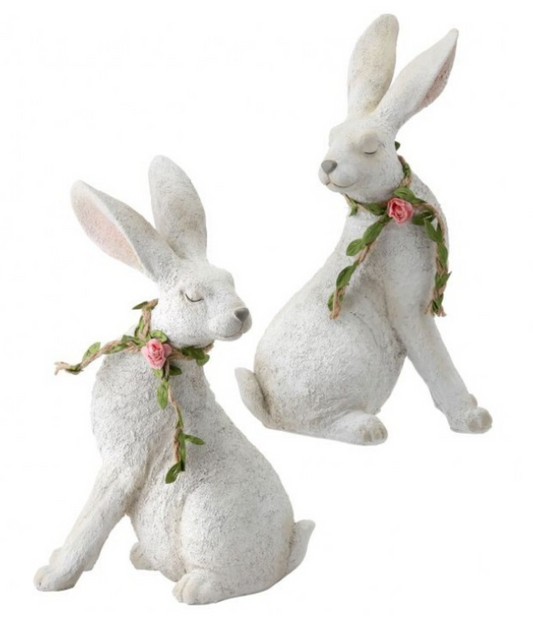 Resin Floral Garland Bunny