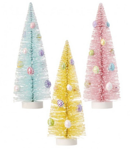 Flock Bristle Easter Tree with Eggs