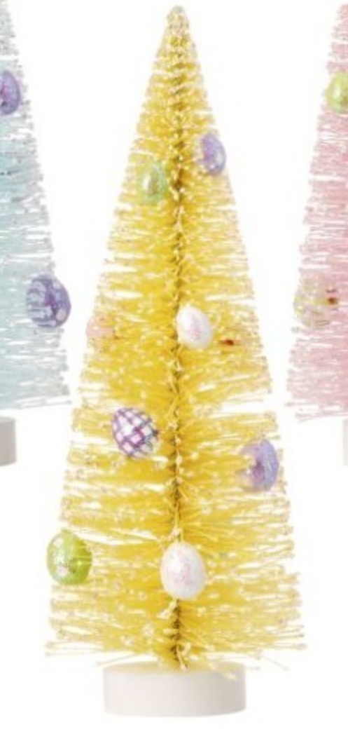 Flock Bristle Easter Tree with Eggs