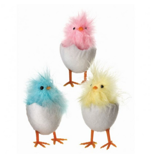 Feather Chick in Wool Egg