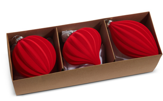 Red Flocked Ornament