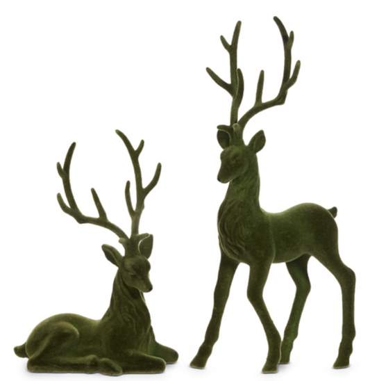 Larger Green Flocked Deer