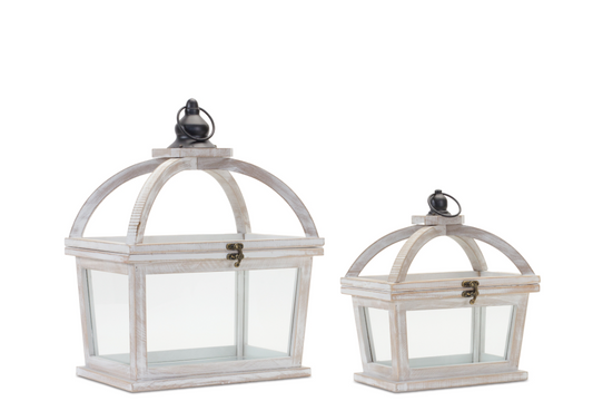 White Wooden Lantern