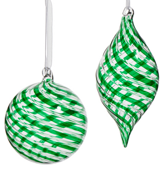 Green Swirl Ornament