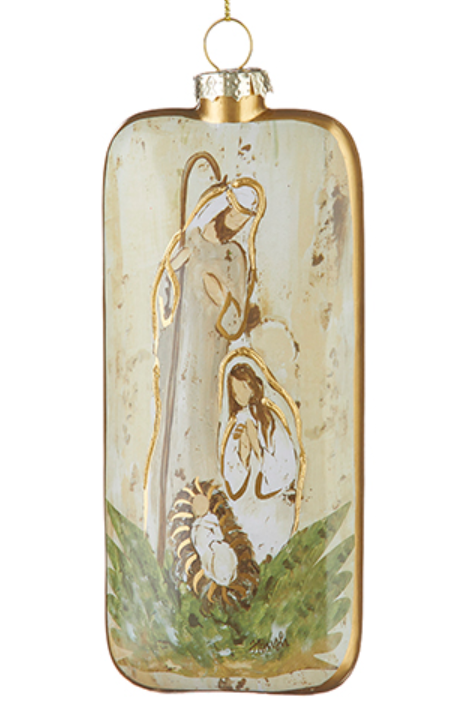 Holy Family Rectangle Ornament