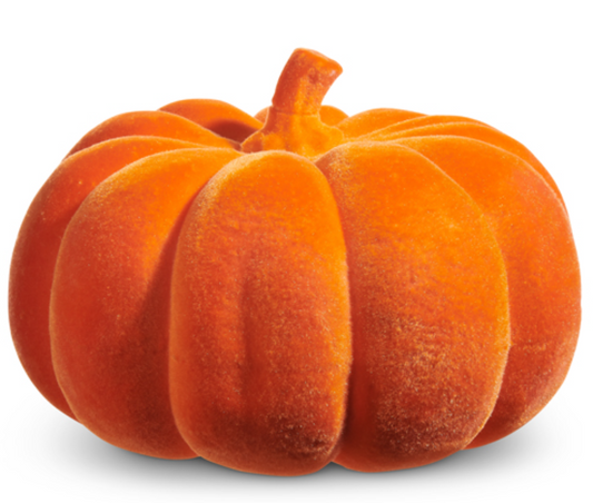 Orange Flocked Pumpkin