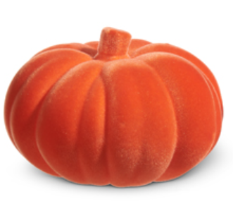 Orange Flocked Pumpkin