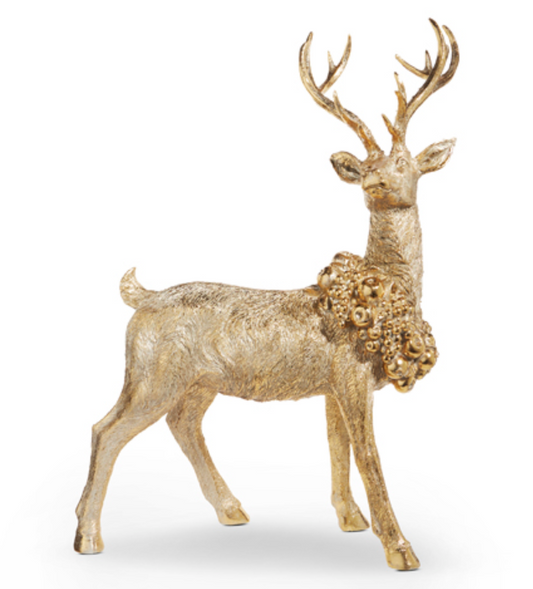 Standing Deer with Wreath