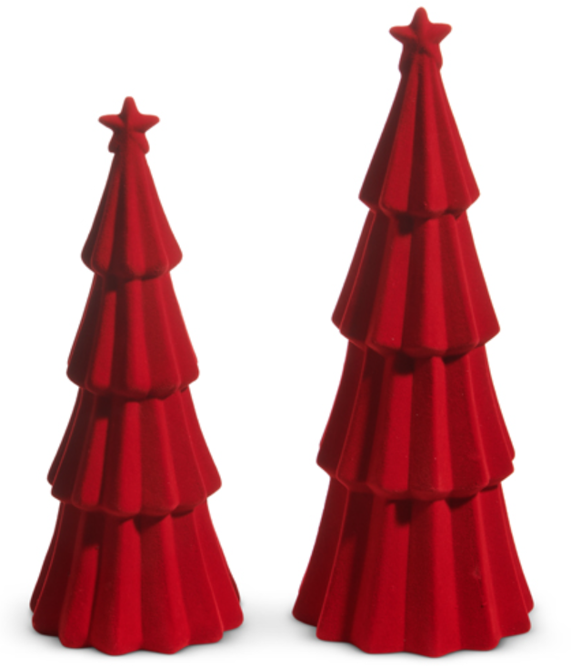 Tiered Flocked Trees