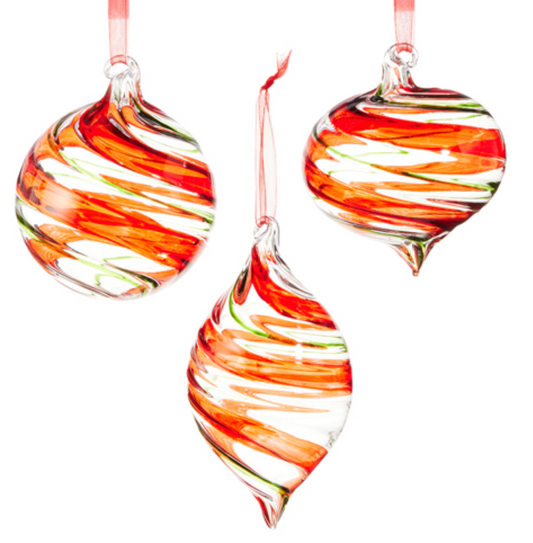 Tricolor Spiral Ornaments