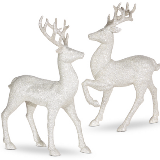 White Glittered Deer