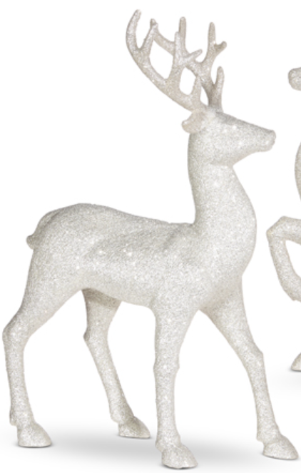 White Glittered Deer