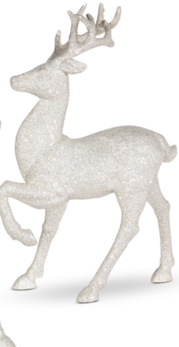 White Glittered Deer