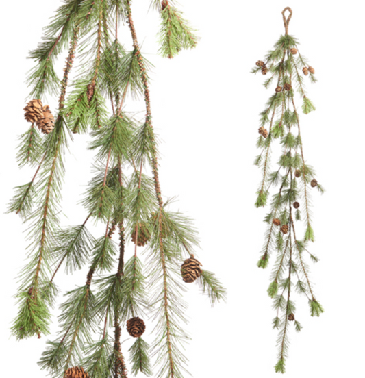 4' Pine with Pinecone Garland
