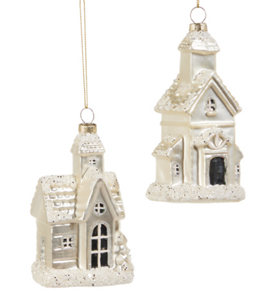 5" Glitter Church Ornament