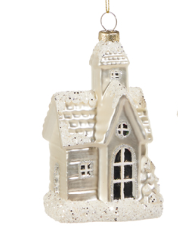 5" Glitter Church Ornament