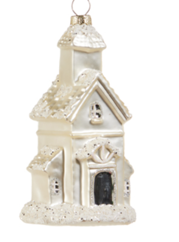 5" Glitter Church Ornament