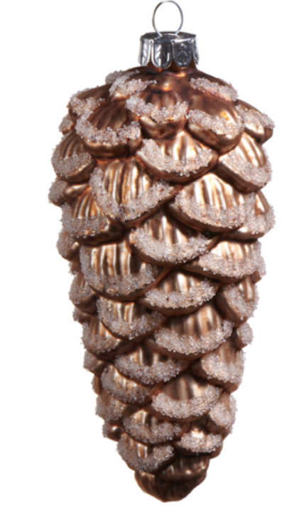 5" Iced Pinecone Ornament
