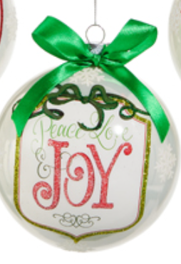 5" Merry Shield Ball Ornament