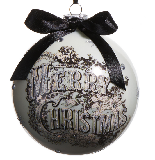 5" Vintage Merry Christmas Ball Ornament
