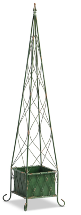Distressed Square Garden Obelisks