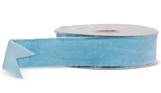 Soft Blue Velvet Ribbon