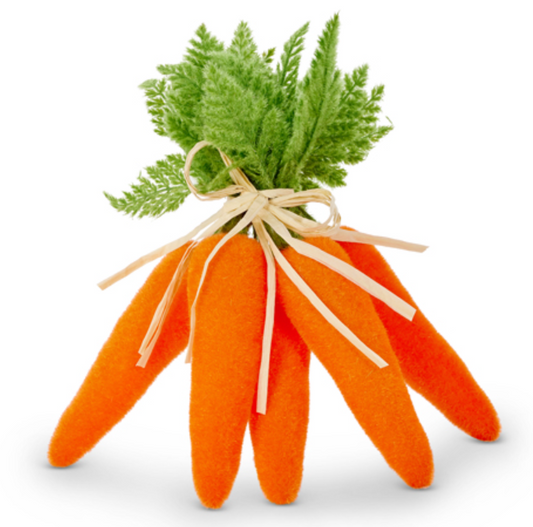 12" Flocked Orange Carrot Bundle