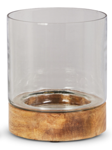 Wooden Base Hurricane