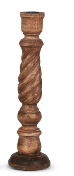 Set of 3 Wooden Candle Sticks