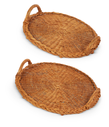 Handled Woven Trays