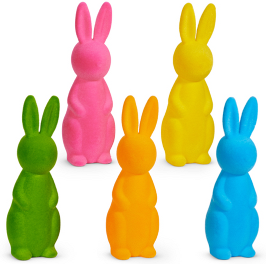 15" Bright Flocked Bunny