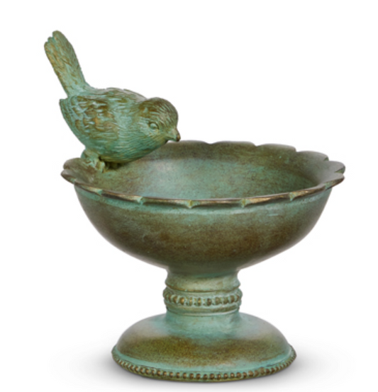 Pedestal Trinket Dish with Bird
