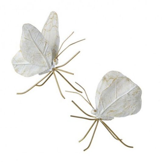 Ivory and Gold Butterfly